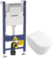 

Унитаз подвесной с инсталляцией Villeroy & Boch, Subway 6600-10-01 + 9M55 S101 + 458.124.21.1