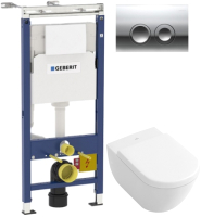 

Унитаз подвесной с инсталляцией Villeroy & Boch, Subway 6600-10-01 + 9M55 S101 + 458.122.21.1