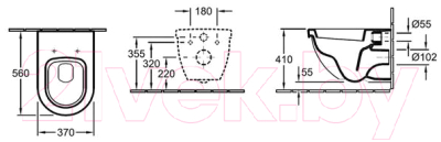 Унитаз подвесной с инсталляцией Villeroy & Boch Subway 6600-10-01 + 9M55 S101 + 458.125.21.1