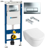 

Унитаз подвесной с инсталляцией Villeroy & Boch, Subway 2.0 5600-10-01 + 9M68 S101 + 458.125.21.1