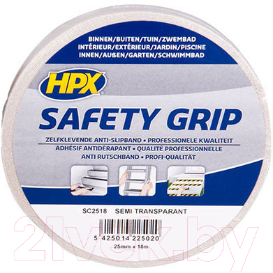 Скотч противоскользящий HPX Safety Grip / SC2518 (полупрозрачный)