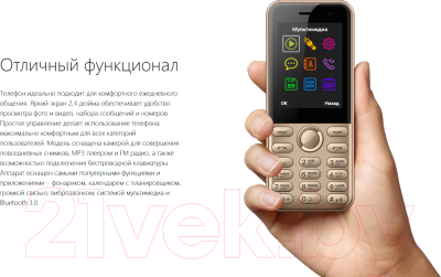 Мобильный телефон Vertex D567 (золото)