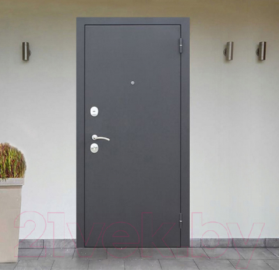 Входная дверь Гарда Муар Царга 6мм Темный кипарис (86x205, правая)