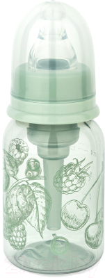 Бутылочка для кормления Happy Baby С силиконовой соской / 10021 (120мл, оливковый)
