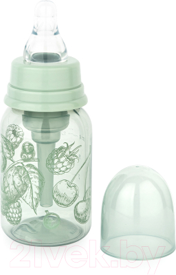Бутылочка для кормления Happy Baby С силиконовой соской / 10021 (120мл, оливковый)