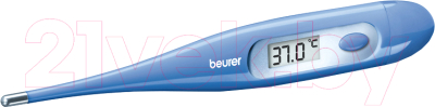 Тонометр Beurer BM40 с сетевым адаптером + Электронный термометр FT 09/1 синий