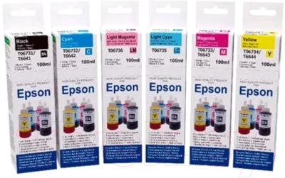 Комплект контейнеров с чернилами Revcol Для Epson серия L 6 цветов / 128934 (100мл)