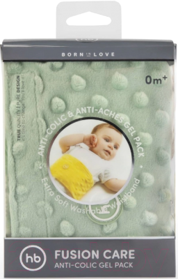 Пояс-грелка детская Happy Baby 21009 анти-коликовая с чехлом (оливковый)