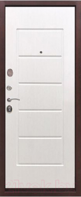 Входная дверь Гарда 7.5 антик/белый ясень (86x205, левая)
