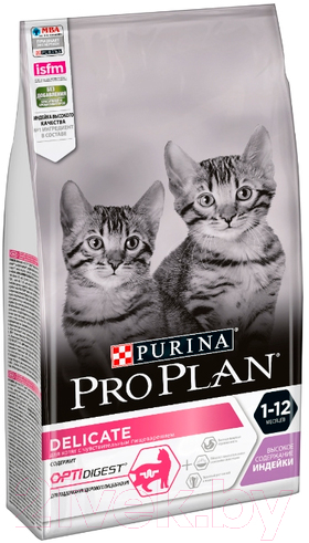 Корм для кошек Pro Plan Delicate Kitten с индейкой (10кг)