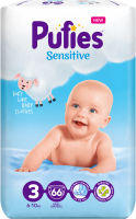 Подгузники детские Pufies Sensitive Midi 6-10кг (66шт) - 