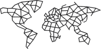 Декор настенный EWA Карта мира - 