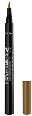 Фломастер для бровей Rimmel Brow Pro Micro 24HR Precision-Stroke Pen тон 001 (1мл)