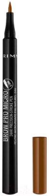 

Фломастер для бровей Rimmel, Брюнет/шатен (коричневый), Brow Pro Micro 24HR Precision-Stroke Pen тон 002