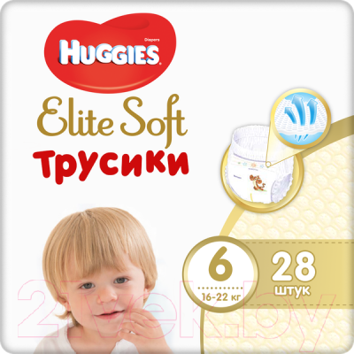 Подгузники-трусики детские Huggies Elite Soft 6 Mega (28шт)