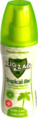 Спрей от насекомых ZIG ZAG Tropical репеллент c ароматом лайма (100мл)