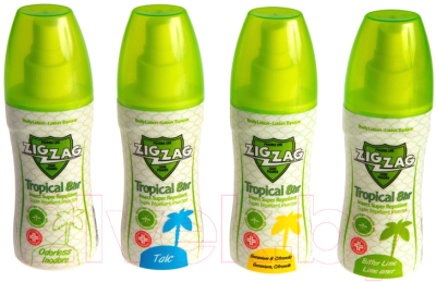 Спрей от насекомых ZIG ZAG Tropical репеллент c ароматом лайма (100мл)