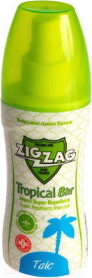 Спрей от насекомых ZIG ZAG Tropical репеллент тальк (100мл)