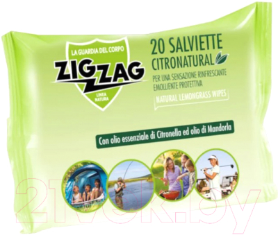 Салфетки от насекомых ZIG ZAG С репелентом (20шт)