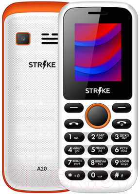 Мобильный телефон Strike A10 (белый/оранжевый)