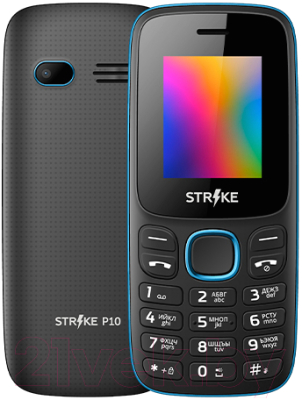 Мобильный телефон Strike P10 (черный/синий)