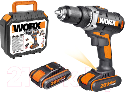 

Аккумуляторная дрель-шуруповерт Worx, WX183.1