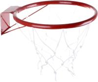 Баскетбольное кольцо No Brand №5 с упором и сеткой (380мм) - 