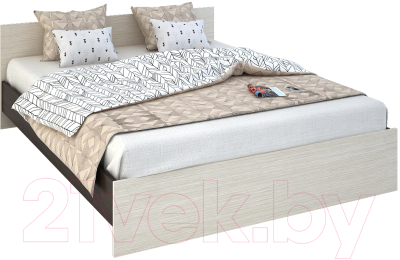 Двуспальная кровать Rikko Бася КР558 160х200 (венге/дуб атланта)