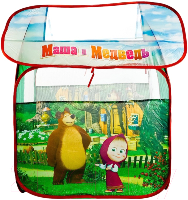 Детская игровая палатка Играем вместе Маша и Медведь / GFA-MB-R