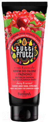 Крем для рук Farmona Tutti Frutti вишня и смородина питательный (75мл)