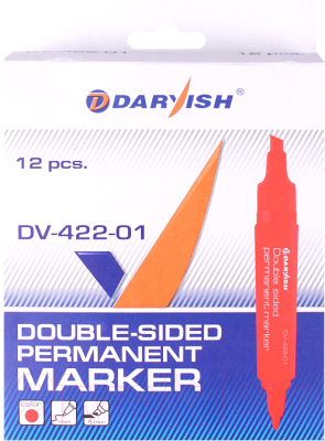 Маркер перманентный Darvish DV-422-01 (красный)