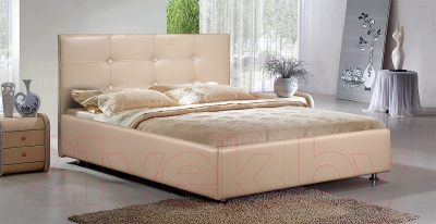 Полуторная кровать ФорестДекоГрупп Софи 200x140 (кремовый)