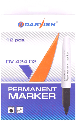 Маркер перманентный Darvish DV-424-02 (черный)