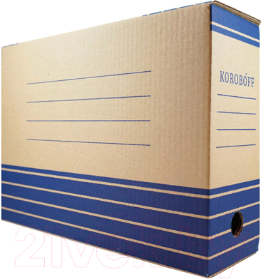 Коробка архивная Koroboff Оф100б (100мм, коричневый)
