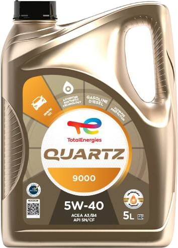 Моторное масло Total Quartz 9000 5W40 / 213678 / 148650 (5л)
