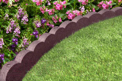 Бордюр садовый Multy Home Flexi Curve Scalloped EU5000001 (коричневый)