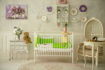 Детская кроватка Polini Kids Vintage 110 (белый)