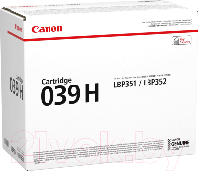 

Картридж Canon, Черный, CRG-039H (0288C001)