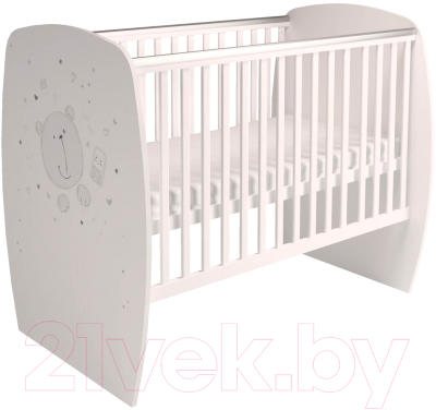 

Детская кроватка Polini Kids, Белый, French 700 Teddy