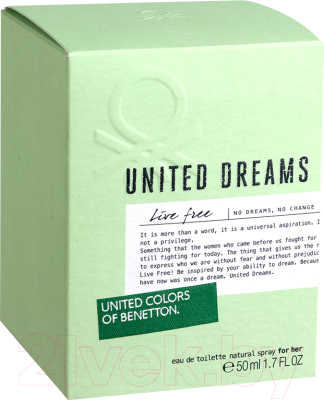 Туалетная вода United Colors of Benetton United Dreams Live Free (50мл)