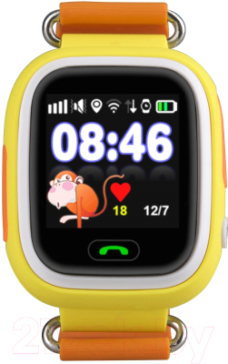 Умные часы детские Smart Baby Watch Q80 (оранжевый)
