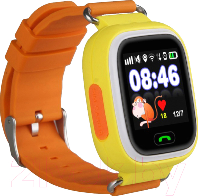 Умные часы детские Smart Baby Watch Q80 (оранжевый)