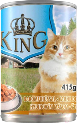 Влажный корм для кошек Piko Pet King Poultry (415г)