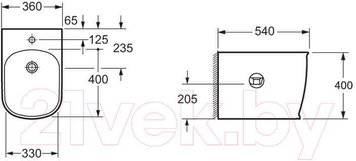 Биде напольное BelBagno BB10150B