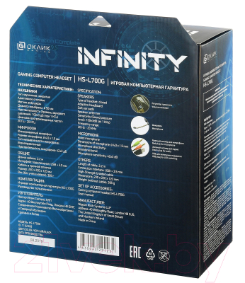Наушники-гарнитура Oklick Infinity HS-L700G (черный)