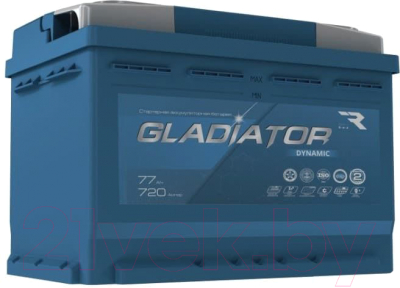 Автомобильный аккумулятор Gladiator Dynamic R+ (77 А/ч)