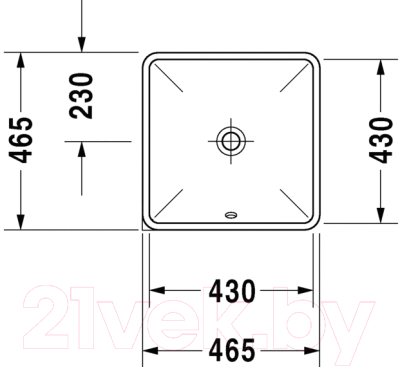 Умывальник Duravit Starck 3 43x43 (0305430000)