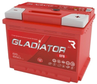 Автомобильный аккумулятор Gladiator EFB R+ (65 А/ч) - 