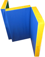 Гимнастический мат Юный Атлет Складной 1.5x1x0.1м (синий/зеленый/желтый) - 