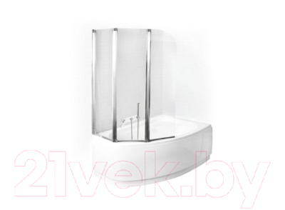Стеклянная шторка для ванны Besco Ambition 3 (прозрачный)